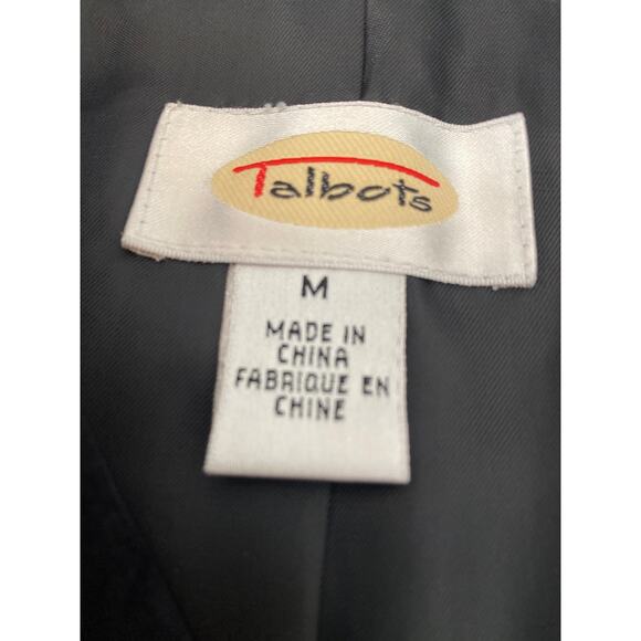 Talbots Black Button Up Light Coat Jacket Long Sleeve Women Size Medium - Picture 5 of 9